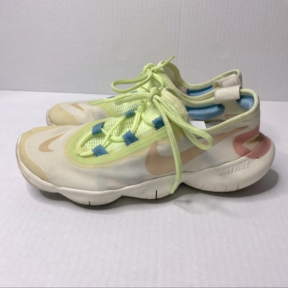 Nike Free RN 5.0 running sneaker shoes size 7 cream pink - Picture 9 of 12